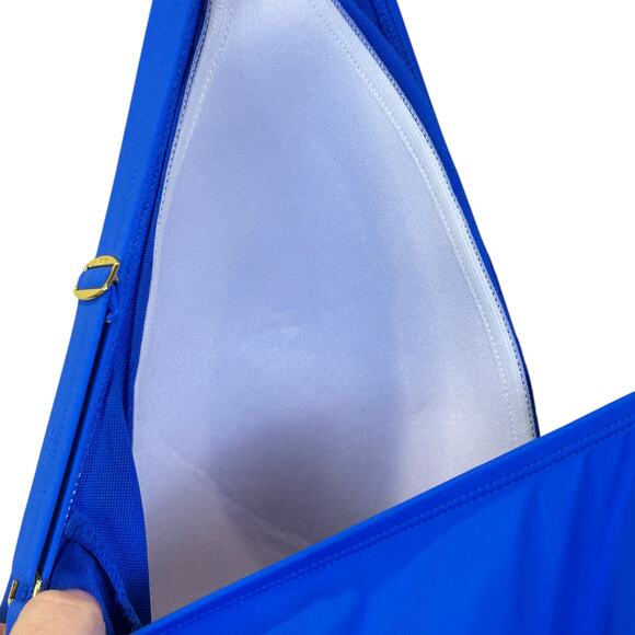 Bleu by Rod Beattie Molded-Cup One-Piece Swimsuit Blue Women's 14 NWT - Picture 8 of 10